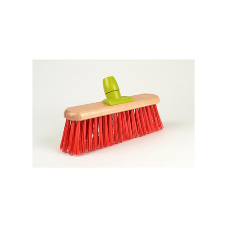 Linea Straßenbesen lackiert 30cm Holz PVC - rot