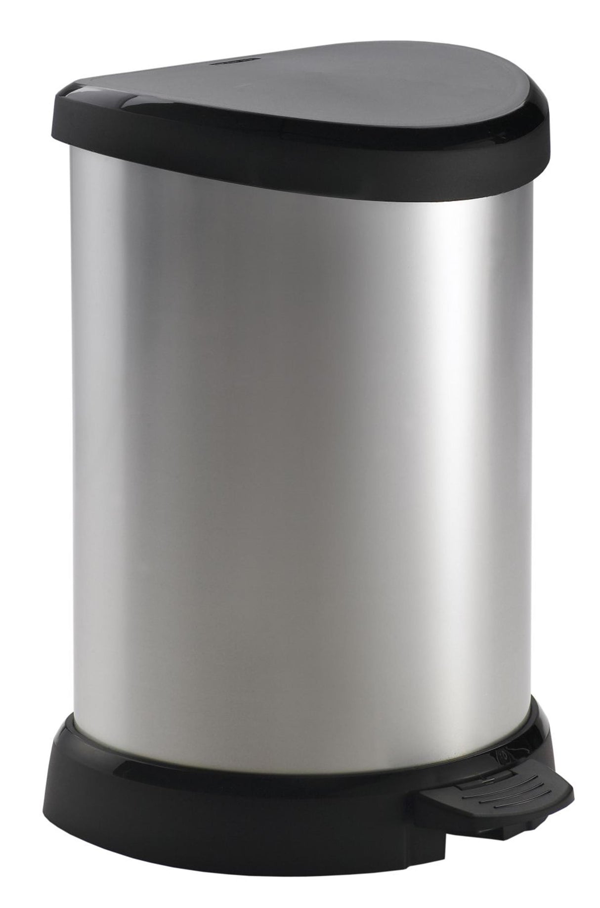Hurver Pedal Bin Decobin Ovaal 15l Silber