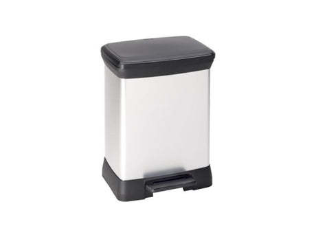 Curver Decobin 30l rechteckig silber