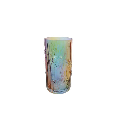 Cosydecor Vase Regenbogen aus mehrfarbigem Glas, Durchmesser 8,5 x 17 cm