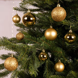Decoris Weihnachtskugeln Mix Kunststoff Gold 30-teilig