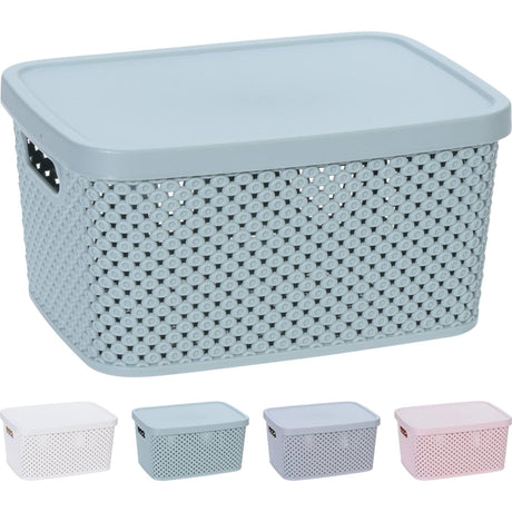 Aufbewahrungslösungen Aufbewahrungsbox mit Deckel 3,5 Liter 23x17x12cm Kunststoff 4sort