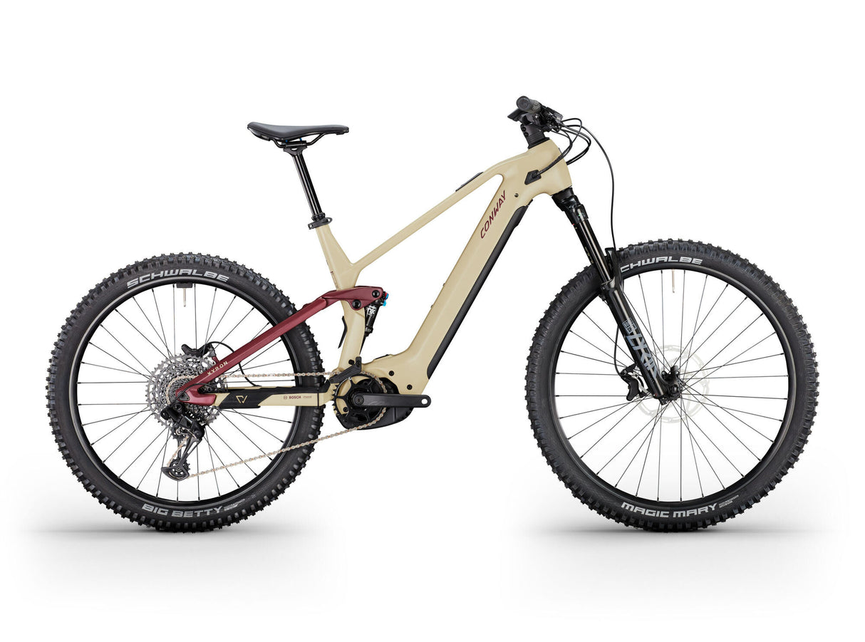 Conway Elektro-MTB vollgefedert Xyron S 5.0 Carbon (#1) E-Bike Conw.Xyron S5.0 ca. 29 27 12sp 43 Des. Pflaume