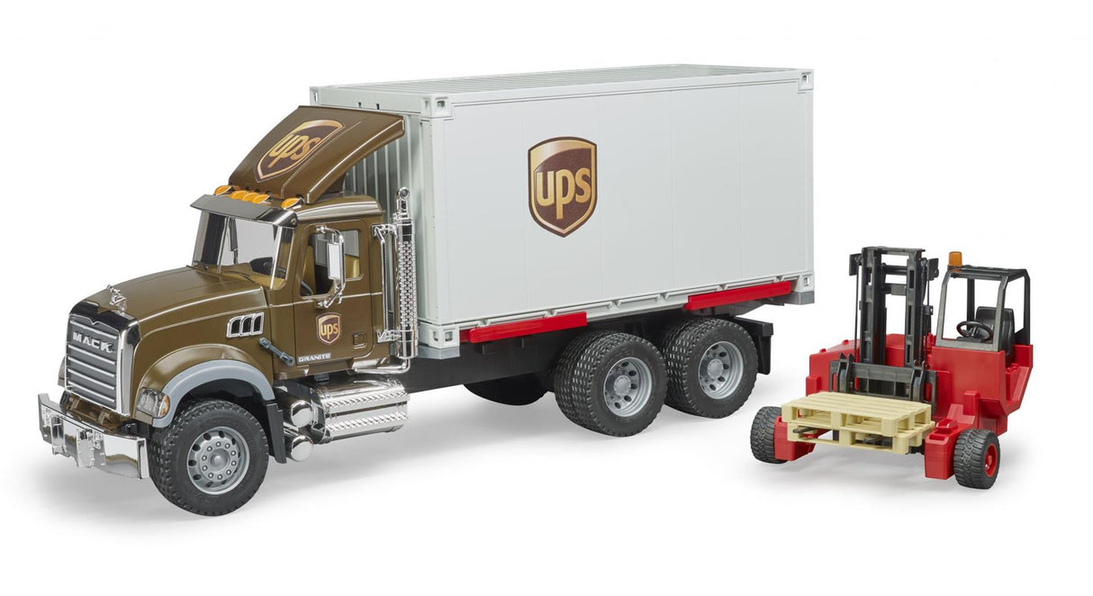Bruder Auto Truck Mack Ups mit Gabelstapler