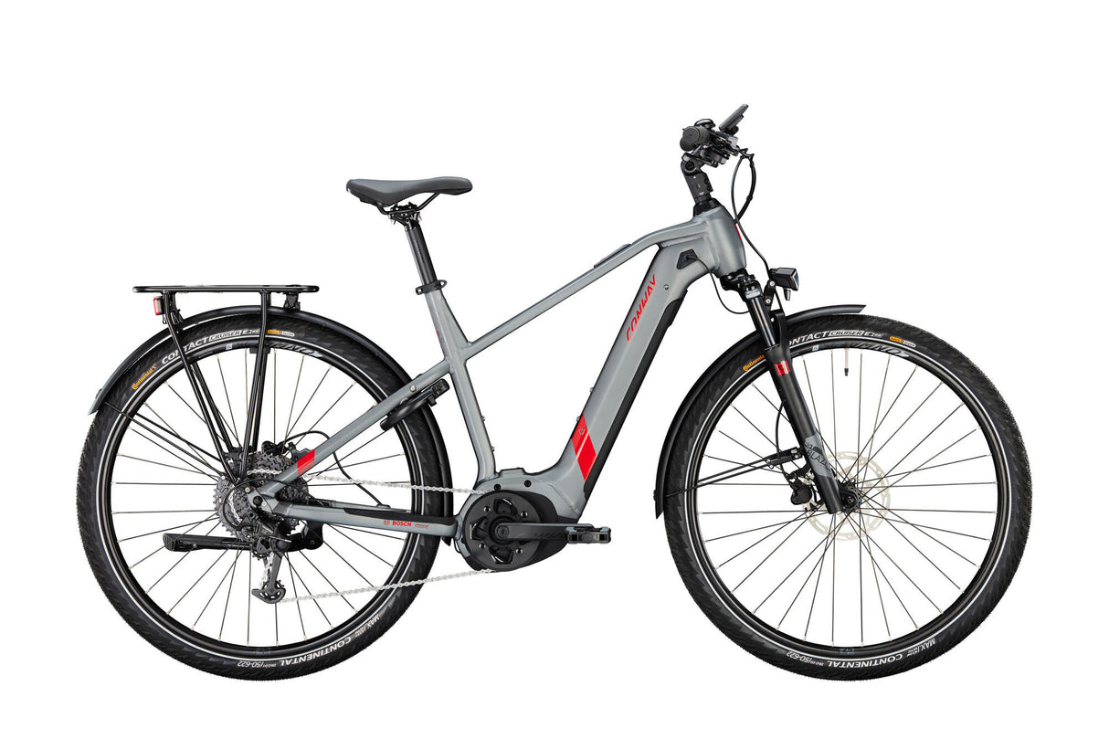 Conway Elektro-Trekkingrad Cairon T 2.0 500 mod. 23 ebike conw.cairon t 2,0 500 28 54 Durchm. grau rot