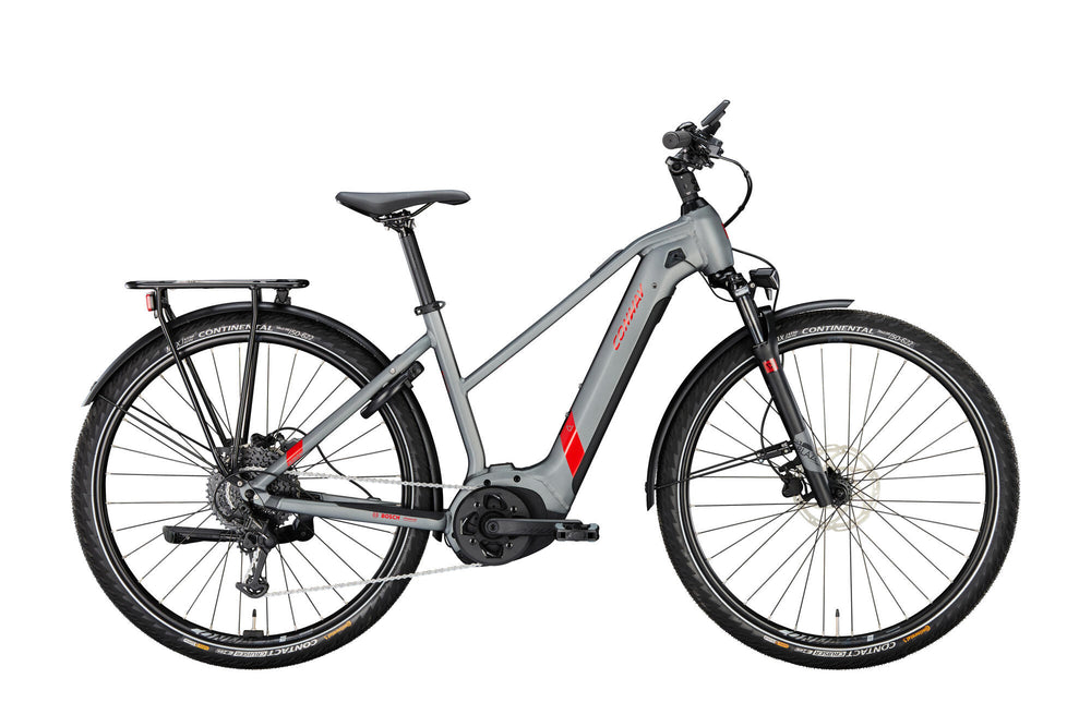 Conway Elektro-Trekkingrad Cairon T 2.0 625 mod. 23 ebike conw.cairon t 2,0 625 28 38 treppe. grau rot