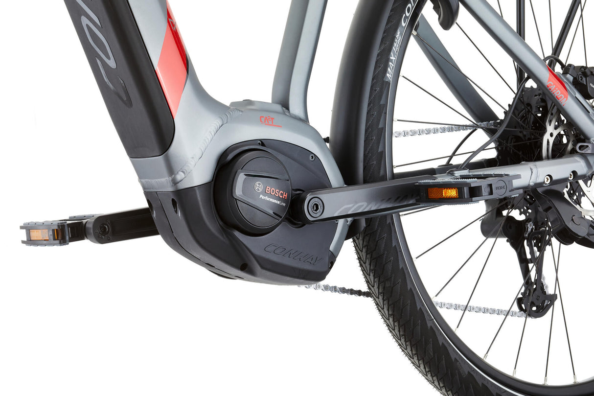 Conway Elektro-Trekkingrad Cairon T 2.0 625 mod. 23 ebike cairon t 2,0 625 625 28 46 treppen. grau rot