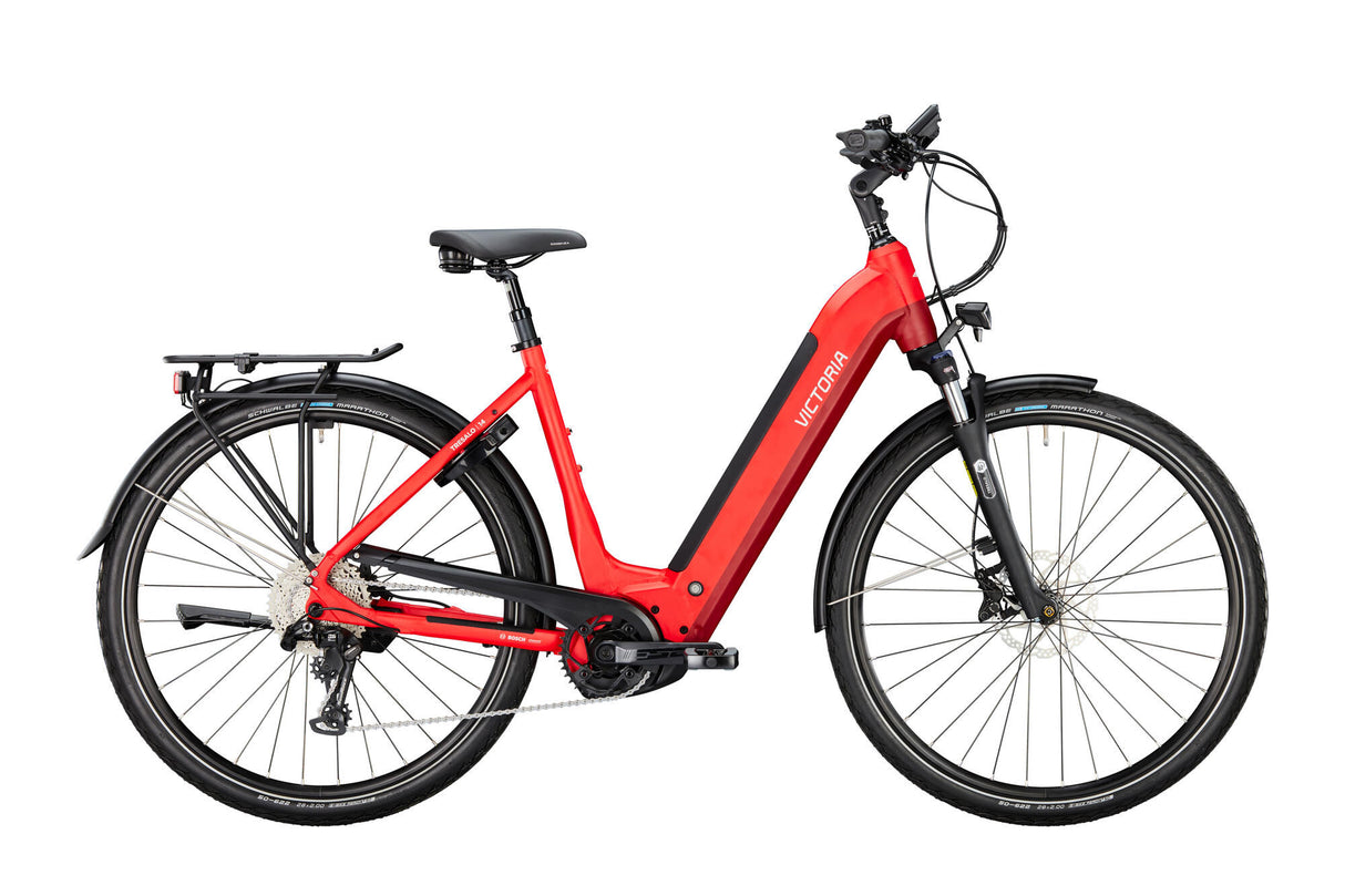Victoria Elektro-Trekkingrad Tresalo 14 (#1) E-Bike Vict. Tresalo 14 28 52 10sp Welle Fuego Rot