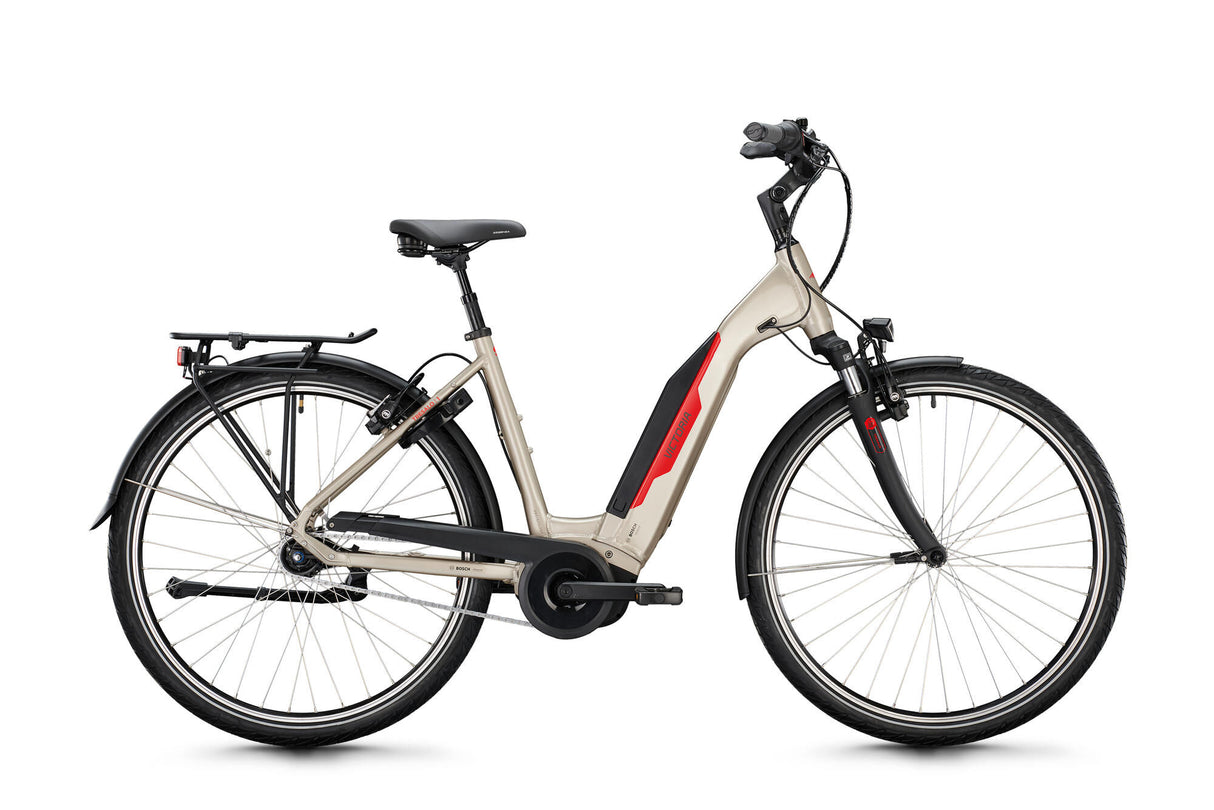 Victoria Elektro-Trekkingrad Tresalo 1 (#1) E-Bike Vict. Tresalo 1 28 56 7sp Wellengrau