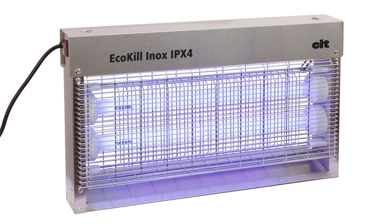 Ecokill Produkte elektrische Fliegenbox Edelstahl IPX4 2 x 15 W