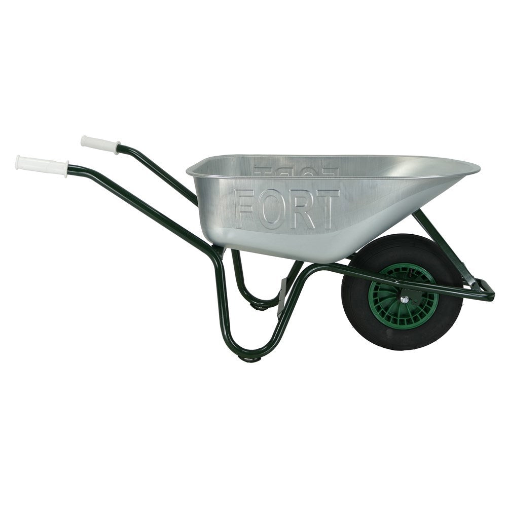 Fort Products Schubkarre 80l verzinkter Behälter mit lackiertem Boden