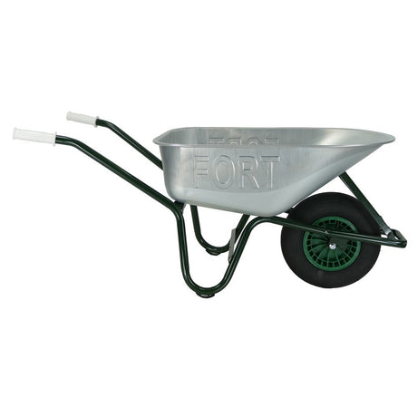 Fort Products Schubkarre 80l verzinkter Behälter mit lackiertem Boden