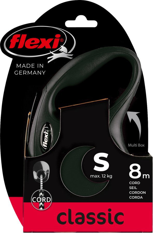 Flexi Products Retractable Line New Classic Cord Schwarz S 8 Meter bis 12 kg