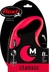 Flexi-Produkte, einziehbare Linie, neues klassisches Kabel, rot, 8 Meter, bis zu 20 kg