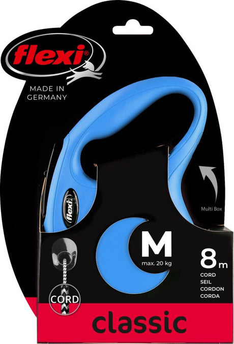 Produkte Flexi Retractable Line New Classic Cord Blau m 8 Meter bis 20 kg