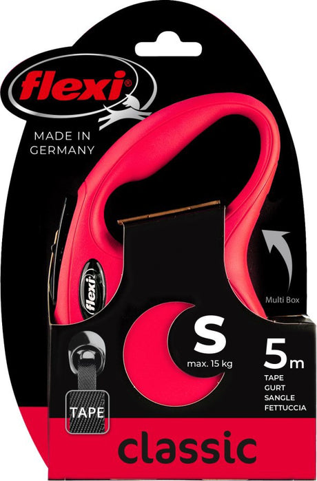 Flexi-Produkte, einziehbare Linie, neuer klassischer Reifen, rot, 5 Meter bis 15 kg