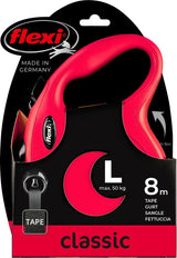 Flexi-Produkte, einziehbare Linie, neuer klassischer Reifen, rot, 8 Meter, bis zu 50 kg