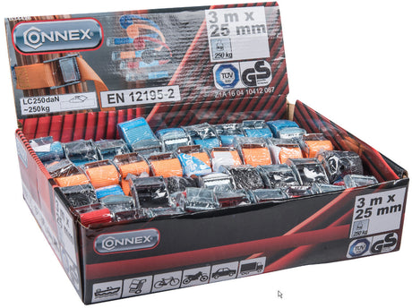 Connex Spanngurt – Spanngurt 3 m x 25 mm Pes 250 kg – B34426