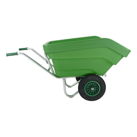 Fort Products Kippschubkarre F S 300l grün 2 Luftrad