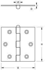 Producten scharnier verzinkt rechte hoeken losse pen 89x89cm