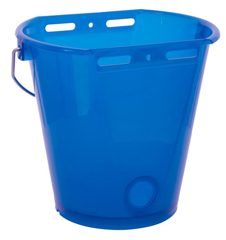 Produkte Kälbereimer Kunststoff abgeflacht blank blau transparent