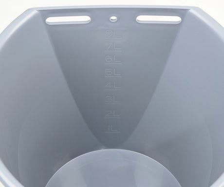 Produkte Kälbereimer Kunststoff abgeflacht blank grau