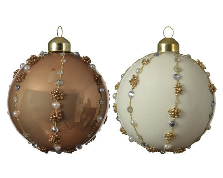 Decoris Weihnachtskugel-Set Glas 3-teilig Kamel 8cm