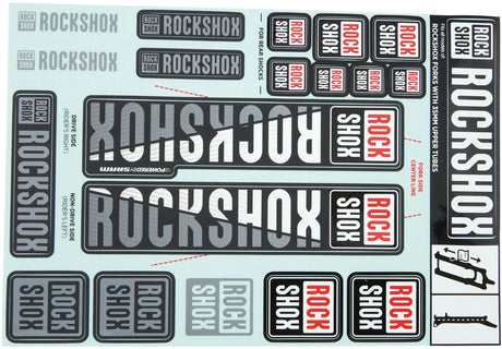 RockShox Dekorset Aufkleberset weiß