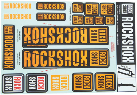 Rockshox Dekorset Aufkleberset orange