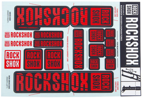 RockShox Dekorset Aufkleberset rot