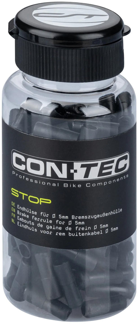 Contec Endhülse Stop CT Kabelabdeckung Stop Pushfit Box 150 Stück schwarz