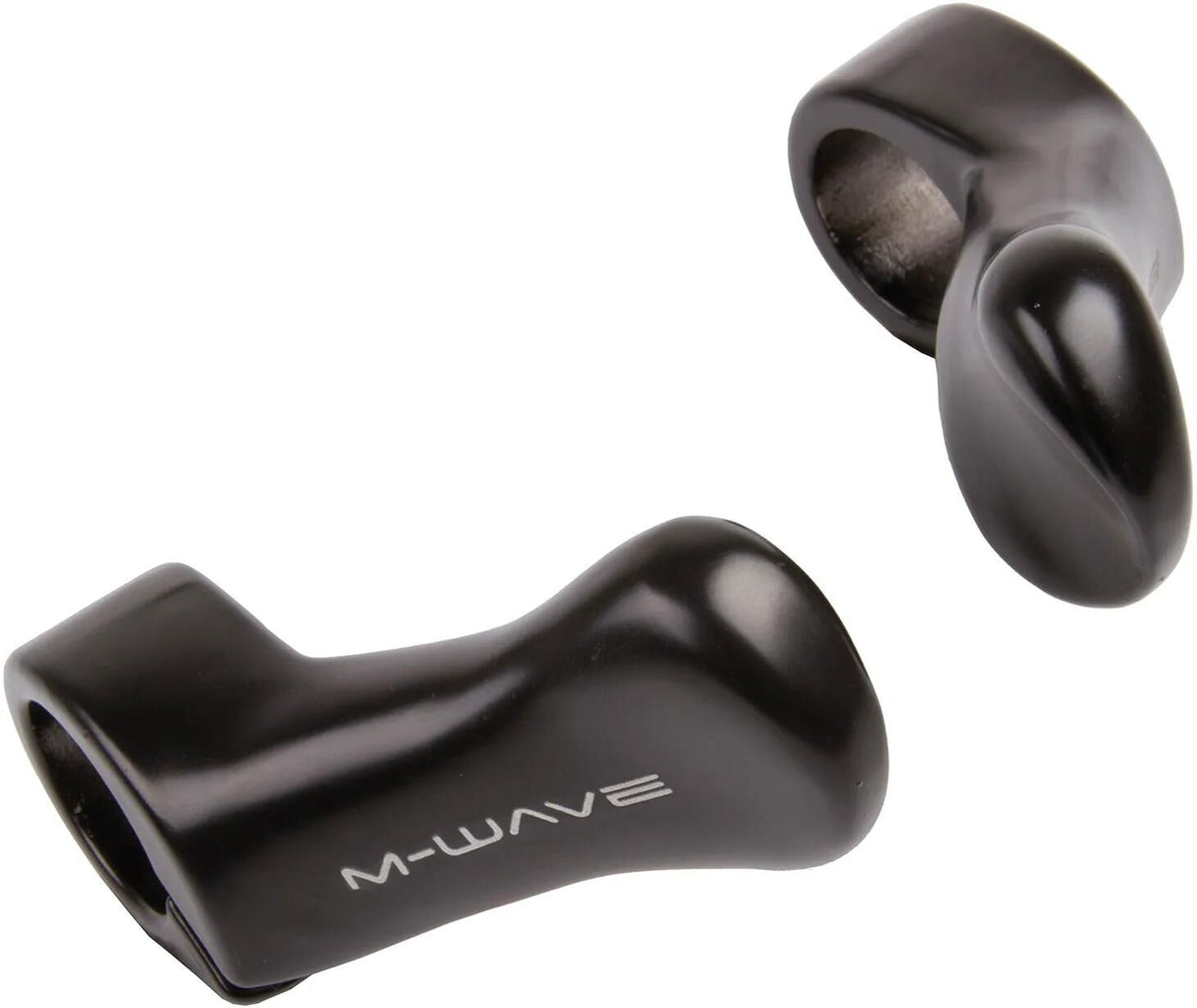 M-Wave-Zusatzgriff in Anatom-Farbe. Lenkerenden in Anatom-Farbe in Schwarz