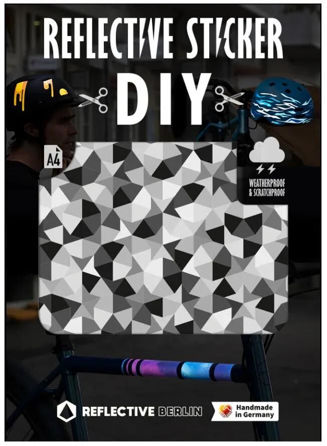Reflektierende Berlin-Reflexaufkleber, DIY-Refl.aufkleber, Ref.berlin, DIY-Drachen, Darts, Herbst