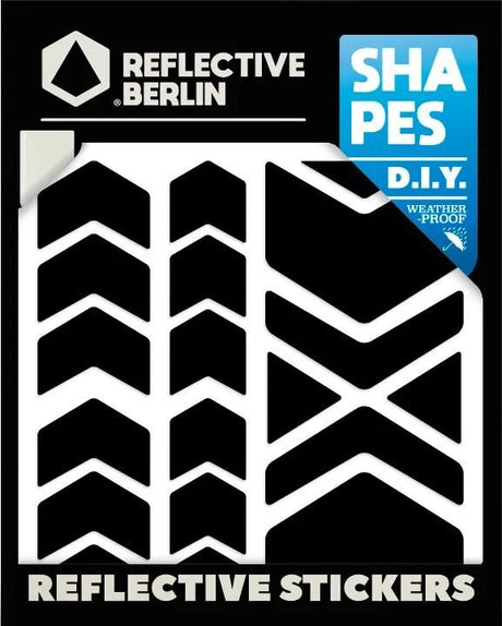 Reflektierende Berlin Reflexaufkleber Formen refl.sticker refl.berlin Chevrons schwarz