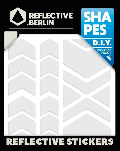 Reflektierende Berlin Reflexaufkleber Formen refl.sticker refl.berlin Chevrons weiß