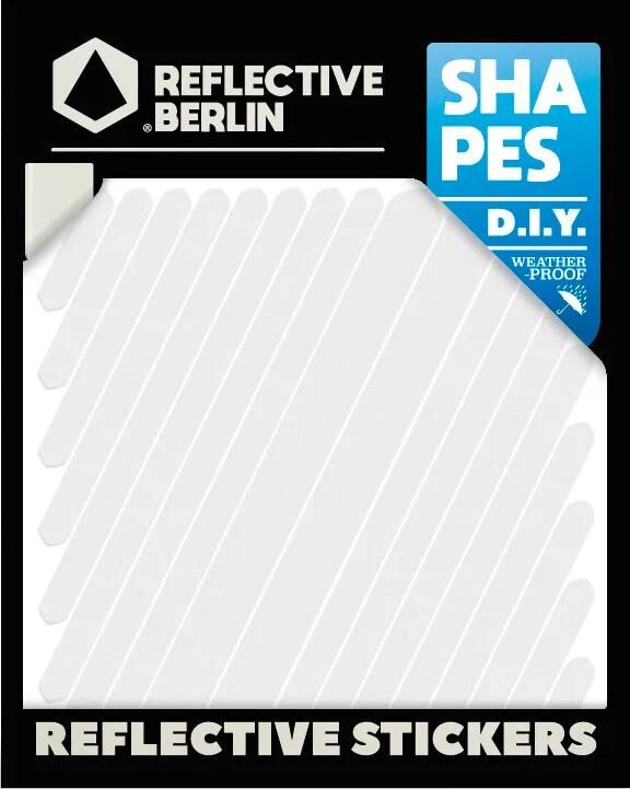 Reflektierende Berlin Reflexaufkleber Formen refl.sticker refl.berlin universal weiß