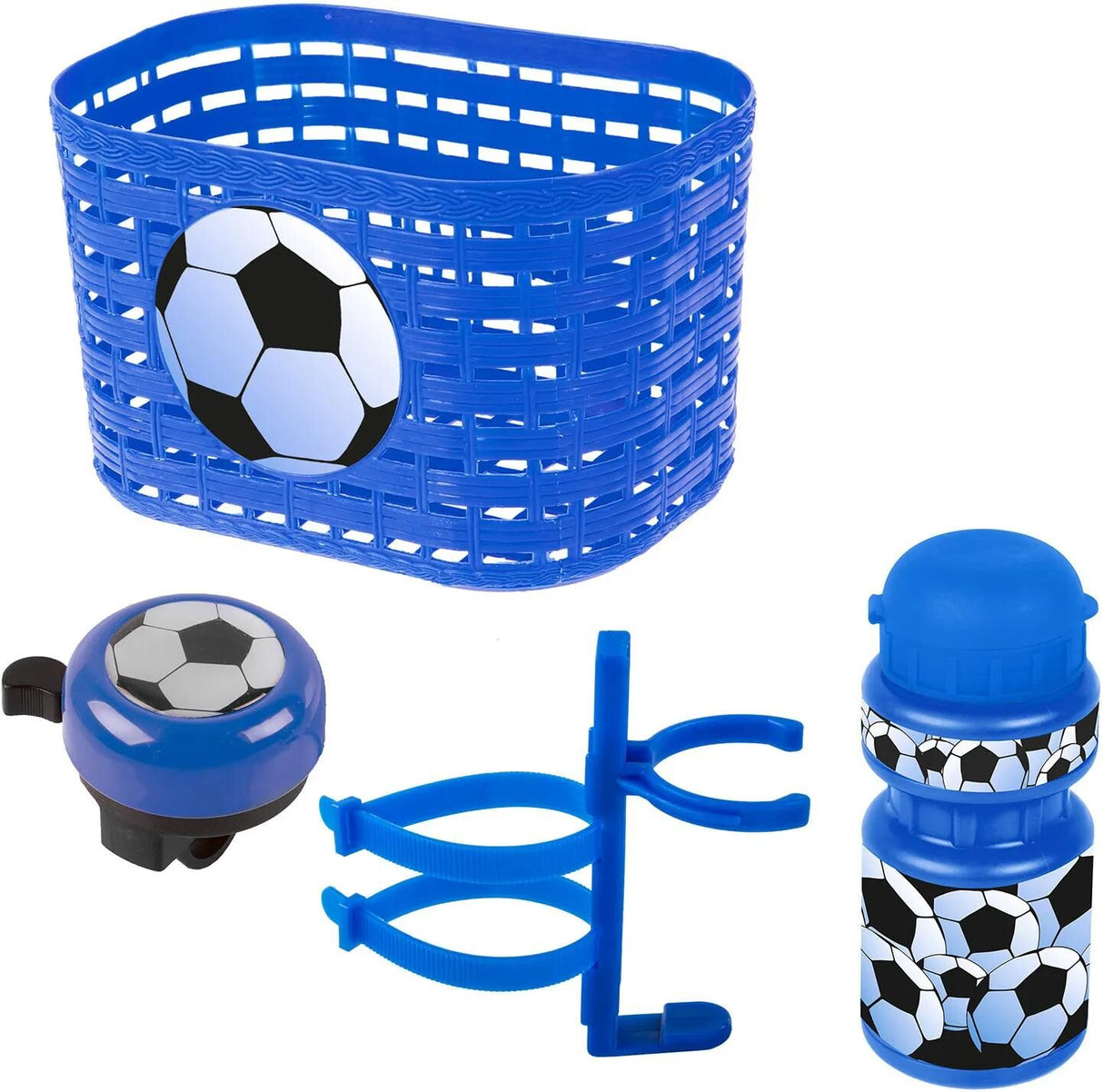 Messing-Fass-Zubehör, Korb, Glocke, Trinkflaschen-Set, Messing-Sch. Fußballkorb, Glockenflasche