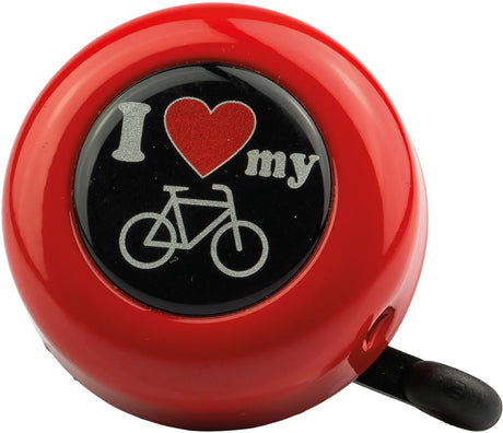Reich Fahrradklingel, ich liebe meine Fahrradklingel, ich liebe mein Fahrrad, rot