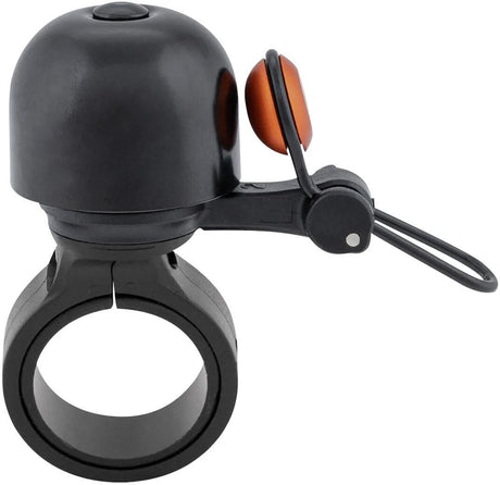 Contec Mini-Fahrradklingel Diamond Bing CT Mini-Klingel Diamond Bing, schwarz orange, 22,2 m
