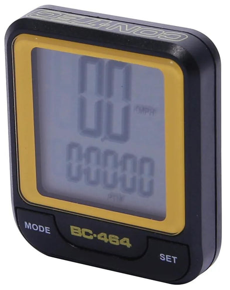 Contec Fahrradcomputer CBC-464 CT Computer CBC-464 Kabel, schwarz neogelb