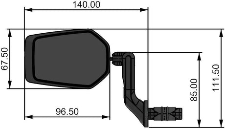 Contec Rückspiegel e-view evo ct Rückspiegel e-vie evo s m.dazz-Linse