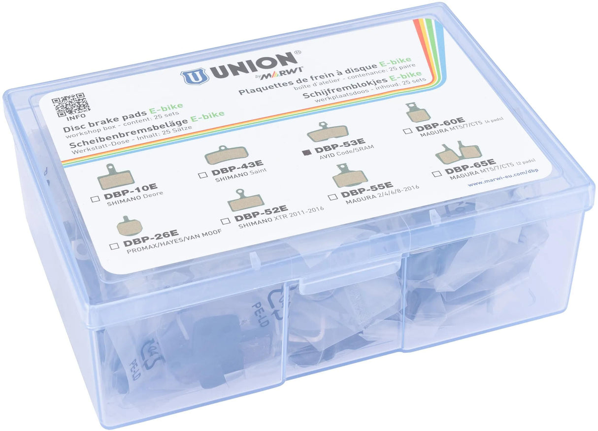 Marwi Union Scheibenbremsbelagsatz dbp-53e organisches Kevlar (25 Stück)