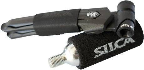 Silca Reifenheber Eolo Hebel Premio CO2 Kartusche. Pumpe Eolo Hebel Premio Schwarz