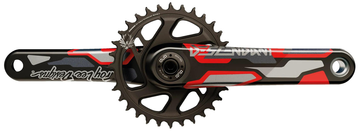 Truvativ Kurbelgarnitur Nachkomme Troy Lee Design Eagle Kurbelgarnitur truv.desc.troy lee des.eagle 175mm rot