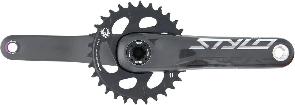 Truvativ Kurbelgarnitur Stylo Carbon Eagle Kurbelgarnitur Stylo Car.eagle 30t.Dub Fat Bike
