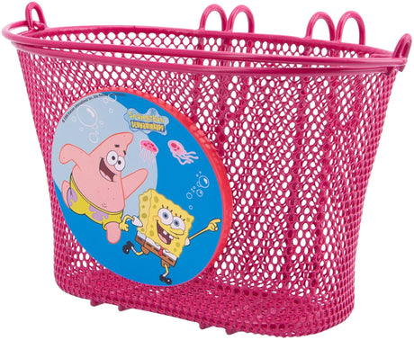Bike Fashion Kinderfahrradkorb, vorderer Kinderkorb Sponge Bob aus Metall