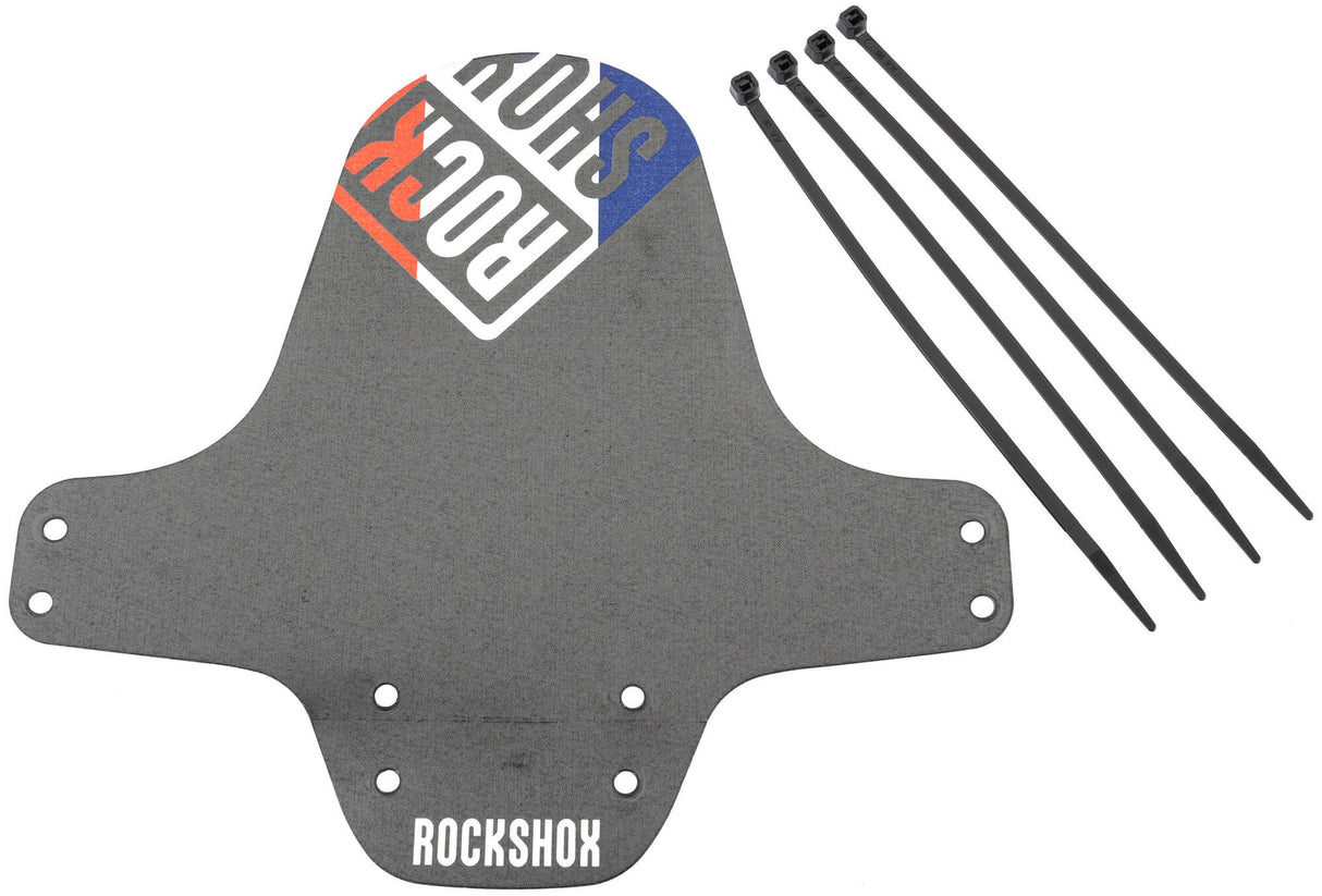 RockShox Schmutzfänger, Vorderrad-Kotflügel, Clip-on-Kotflügel, RS, schwarz, Frankreich-Flagge
