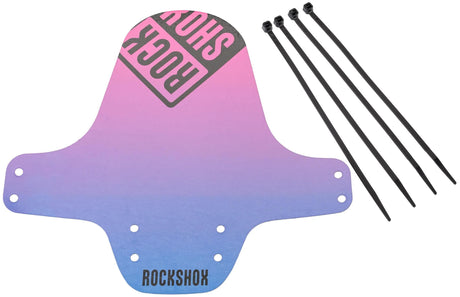 Rockshox Schmutzfänger, Vorderrad-Kotflügel, Clip-on-Kotflügel, RS, schwarz. blau rosa Gr. sw.Logo