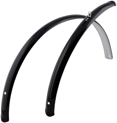 Contec Kotflügelset Spritzschutz CT Kotflügel Spritzschutz 28 48mm schwarz glänzend