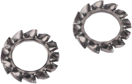 Fix-Nippel, gezahnter Ring, gezahnte Unterlegscheibe, Fix-Nippel. m6 Edelstahl